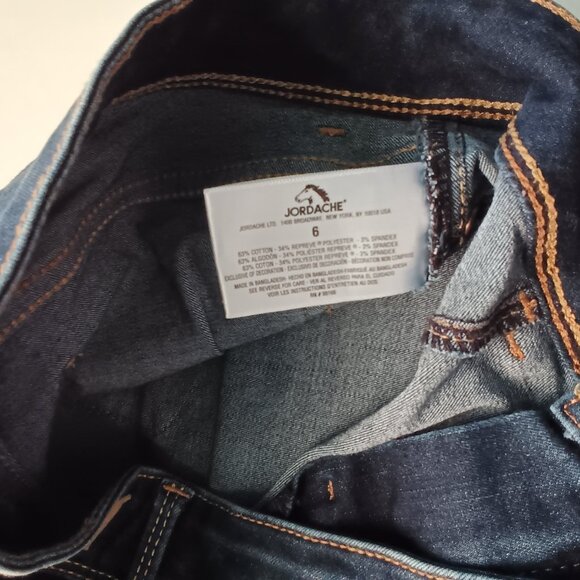 Jordache Jeans Size 6 Super Skinny Mid Rise Dark Wash - Picture 6 of 10
